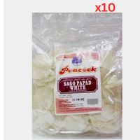 Peacock Sago Papad White Jalgoan 200g (Pack of 10)