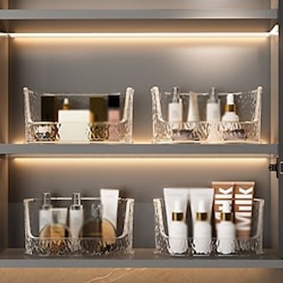 Mirror Cabinet Storage Box Cosmetics Lipstick Stackable Storage Rack Bathroom Tabletop Sorting Box Storage Box Lightinthebox