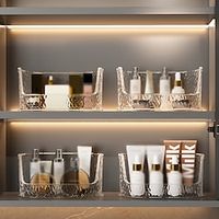 Mirror Cabinet Storage Box Cosmetics Lipstick Stackable Storage Rack Bathroom Tabletop Sorting Box Storage Box Lightinthebox - thumbnail