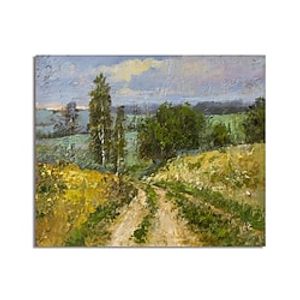 Oil Painting Handmade Hand Painted Wall Art Impression Landscape Canvas Painting Home Decoration Decor Stretched Frame Ready to Hang miniinthebox
