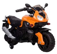 Megastar Ride On Rumbler Motorcycle For Kids 6V Electric Motorbike Battery With Pedal, Headlights, And Training Wheels, Orange - MG 799el - ORG (UAE Delivery Only)