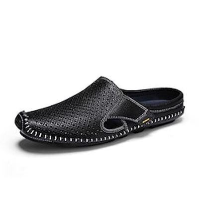 Men's Clogs  Mules Casual Athletic Walking Shoes PU White Black Blue Spring miniinthebox