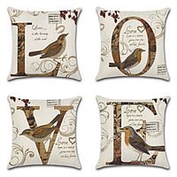 Valentine's Day Vintage Double Side Cushion Cover 4PC Soft Decorative Square Throw Pillow Cover Cushion Case Pillowcase for Bedroom Livingroom Superior Quality Machine Washable Indoor Cushion for Sofa Couch Bed Chair Lightinthebox - thumbnail