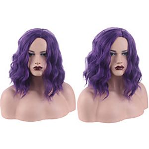 Synthetic Wig Deep Wave Middle Part Wig Short A1 Synthetic Hair Women's Cosplay Party Fashion Purple Lightinthebox