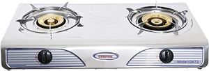 Geepas 2-Burner Gas Hob, Silver, GK73