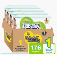 Babyjoy 2X Compressed Diaper Newborn Size 1 Up to 4 kg 176 Pieces