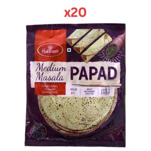 Haldirams Papad Medium Masala 200 Gm (Pack Of 20)