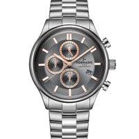 Tornado Men's Chronograph Grey Dial Watch - T6106B-SBSX