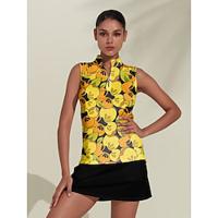 Women's Golf Polo Shirt Yellow Sleeveless Top Ladies Golf Attire Clothes Outfits Wear Apparel Lightinthebox