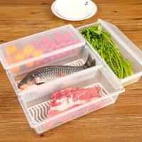 KCASA KC-SR07 Refrigerator Fridge Freezer Fresh Food Storage Box Organizer Sealed Fish Crisper Case