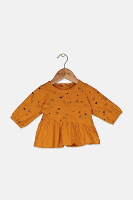 Baby Girls Printed Top Mustard Baby Girls Printed Top Mustard