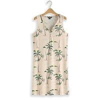 Women's Casual Dress Tank Dress Tree Button Print Split Neck Mini Dress Streetwear Street Holiday Sleeveless Regular Fit Apricot Summer Spring S M L XL XXL Lightinthebox