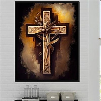 Wall Art Canvas Floral Cross Prints and Posters Abstract Pictures Decorative Fabric Painting For Living Room Pictures No Frame miniinthebox Wall Art Canvas Floral Cross Prints and Posters Abstract Pictures Decorative Fabric Painting For Living Room Pictures No Frame miniinthebox