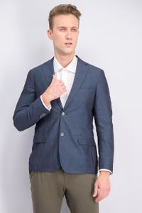 Mens Slim Fit Blazer  Chambray Blue