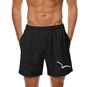 Men's Casual Casual Daily Shorts Pants Graphic Knee Length Black Lightinthebox