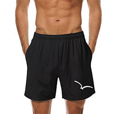 Men's Casual Casual Daily Shorts Pants Graphic Knee Length Black Lightinthebox
