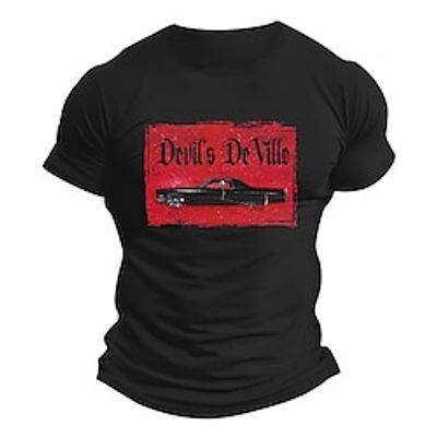 Car Black White Army Green T shirt Tee Men's Graphic Cotton Blend Shirt Sports Classic Shirt Short Sleeve Comfortable Tee Sports Outdoor Holiday Summer Fashion Designer Clothing S M L XL XXL XXXL Lightinthebox