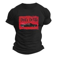 Car Black White Army Green T shirt Tee Men's Graphic Cotton Blend Shirt Sports Classic Shirt Short Sleeve Comfortable Tee Sports Outdoor Holiday Summer Fashion Designer Clothing S M L XL XXL XXXL Lightinthebox - thumbnail