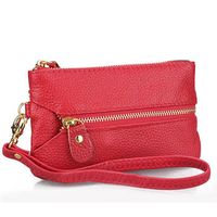 Women Casual Elegant Cowhide PU Leather Small Purse Tote Wallet Key Bags