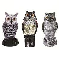Owl Ornament Garden Pest Control Craft Sculpture Electric Statue Decoration for Indoor Outdoor miniinthebox - thumbnail