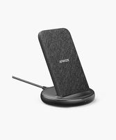 Anker PowerWave II Sense Stand 15W Max Wireless Charger, Black Fabric-(Black+Gray)-(B2529KF1)