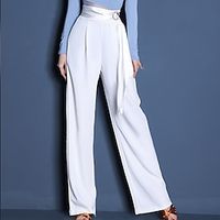Latin Dance Ballroom Dance Latin Salsa Dance Pants Sash  Ribbon Women's Performance Daily Wear High Nylon Lightinthebox - thumbnail