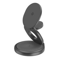 BAZIC GoMag Gyre 360 Rotating Base 3-in-1 Wireless Charger With Apple Watch And Airpods - Gunmetal - thumbnail