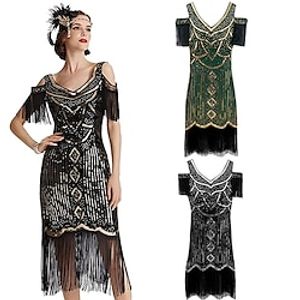 Elegant Vintage Inspired The Great Gatsby Party Costume Masquerade Prom Dress The Great Gatsby Women's Cosplay Costume Halloween Event  Party Casual Daily Party  Cocktail Dress Lightinthebox