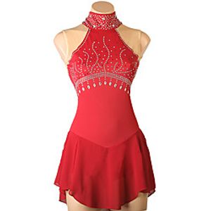 Latin Dance Ballet Latin Salsa Dance Dress Crystals  Rhinestones Women's Training Performance Sleeveless High Spandex Chiffon Lightinthebox