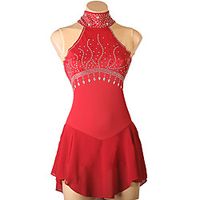 Latin Dance Ballet Latin Salsa Dance Dress Crystals  Rhinestones Women's Training Performance Sleeveless High Spandex Chiffon Lightinthebox - thumbnail