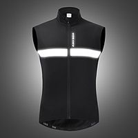 WOSAWE Men's Sleeveless Cycling Jersey Cycling Vest Fleece Jacket Winter Fleece Navy Red Black Solid Color Bike Vest / Gilet Thermal Warm Waterproof Windproof Quick Dry Breathable Sports Solid Color miniinthebox - thumbnail