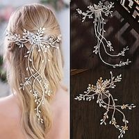 Headbands Headdress Headpiece Alloy Wedding Bridal With Rhinestone Flower Headpiece Headwear Lightinthebox - thumbnail
