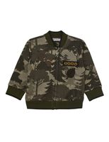 Zip-Up Sweatshirt Forest Print - Green - thumbnail