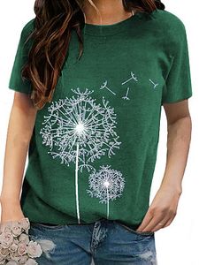 Round Neck Printed Short Sleeve T-shirt