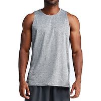 Men's GYM Tank Fitness Tank Basketball Shirt Men Tops Tank Crew Neck Sleeveless Street Vacation Going out Casual Daily Quick dry Moisture Wicking Breathable Plain Black White Activewear Fashion Basic Lightinthebox - thumbnail