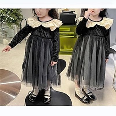 Kids Girls' Party Dress Solid Color Long Sleeve Formal Performance Special Occasion Ruched Mesh Adorable Princess Beautiful Cotton Maxi Party Dress Spring Fall Winter 3-8 Years Black Lightinthebox Kids Girls' Party Dress Solid Color Long Sleeve Formal Performance Special Occasion Ruched Mesh Adorable Princess Beautiful Cotton Maxi Party Dress Spring Fall Winter 3-8 Years Black Lightinthebox