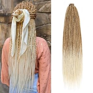 Dreadlock Extensions 24 Inch Single Ended Dreads Synthetic Straight Hippie Style Dread 25 Strands Handmade SE Crochet Dreadlock Extensions miniinthebox