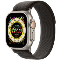 Apple Watch Ultra (GPS + Cellular), 49mm Titanium Case with Black/Gray Trail Loop,