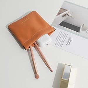 Lipstick Pouch Leather Cable Organizer Bag Sealing Coins Keys Organizer Bag Jewelry Earphone Storage Pouch Pocket Cosmetic Bag Lightinthebox