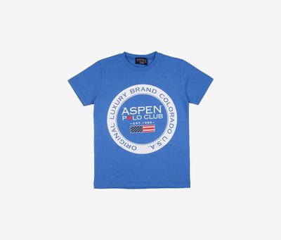 Kid Boys Graphic Print T-shirt Blue Kid Boys Graphic Print T-shirt Blue