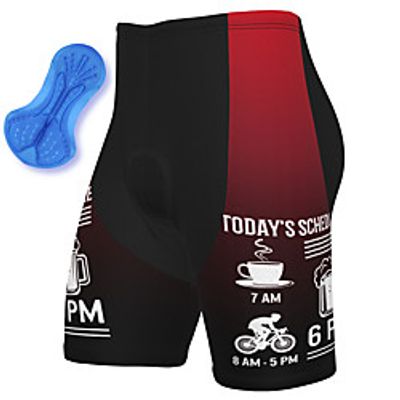 21Grams Men's Cycling Shorts Summer Spandex Polyester Bike Shorts Pants Padded Shorts  Chamois 3D Pad Quick Dry Moisture Wicking Sports Gradient Burgundy Mountain Bike MTB Road Bike Cycling Clothing Lightinthebox