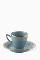 Romantic Ironstone Coffee Cup with Saucer - thumbnail