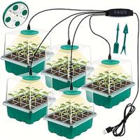 LED Glow Lights Plants Seed Starter Trays with 12 Holes Per Tray Nursery Pots Lamp USB Powered Full Spectrum LED Growing Lights for Indoor Plant Seedling Flowers Greenhouse Trays Lightinthebox