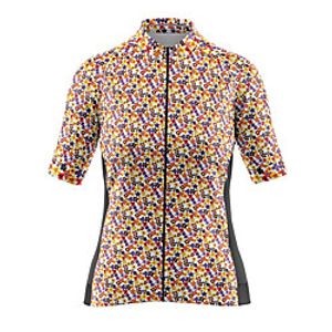 21Grams Women's Short Sleeve Cycling Jersey Summer Spandex Polyester Yellow Bike Jersey Top Mountain Bike MTB Road Bike Cycling Quick Dry Moisture Wicking Breathable Sports Clothing Apparel miniinthebox
