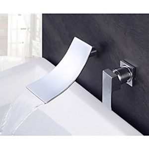 1279 Sprinkle Sink Faucets - Contemporary Chrome / Electroplated Wall Mount / Waterfall Two Holes miniinthebox