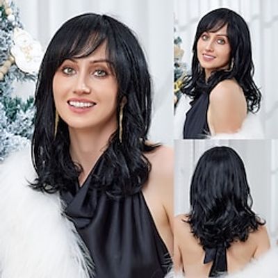 Human Hair Blend Wig Short Curly kinky Straight Pixie Cut Side Part Layered Haircut Asymmetrical Black Cosplay Curler  straightener Natural Hairline Capless Brazilian Hair Women's All Natural Black Lightinthebox