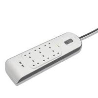 Belkin 2.4 Amp USB Charging 6-outlet Surge Protection Strip, White