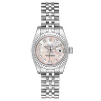 Datejust Steel White Gold Mop Diamond Ladies Watch 179174 Box Card - thumbnail