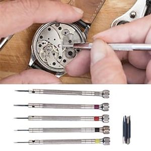 5pcs Precision Watch Screwdriver Set, Mini Small Screwdriver With 5 Extra Replace Blades Watch Repair Tools, 0.8-1.6 Mm Micro Screwdriver For Watch, Eyeglasses, Jewelry, Computer, Electronics Tools Repair Kit miniinthebox