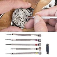 5pcs Precision Watch Screwdriver Set, Mini Small Screwdriver With 5 Extra Replace Blades Watch Repair Tools, 0.8-1.6 Mm Micro Screwdriver For Watch, Eyeglasses, Jewelry, Computer, Electronics Tools Repair Kit miniinthebox - thumbnail